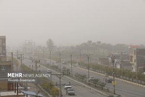 سرعت باد در «نیر» به ۷۳ کیلومتر بر ساعت رسید